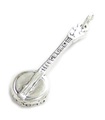 Pendentif à breloque banjo en argent sterling .925 x 1 Breloques musique Banjos