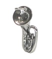 Charm de plata de ley para tuba .925 x 1 Tubas y encantos de música