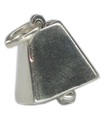 Old Looking Cowbell charm i sterling silver .925 x 1 Cowbells Cow Bell charm