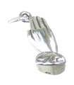 Praying Hands charm i sterling silver .925 x 1 Prayers Bön charm