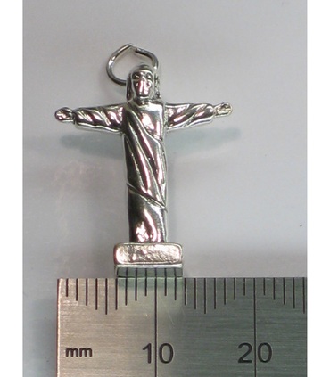 BRAZIL MAP .925 Sterling Silver Charm Pendant Rio de Janeiro são