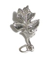 Breloque en argent sterling feuille de chêne .925 x 1 Breloques feuilles d'arbres