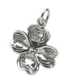 Ciondolo in argento sterling fiore di corniolo fiore .925 x 1 fiori di legno di cane