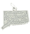 Connecticut State charm i sterling silver .925 x 1 USA USA USA USA