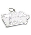 Charm de plata de ley del estado de Iowa .925 x 1 encantos de Estados Unidos Estados Unidos de América