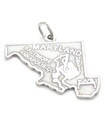 Charm de plata de ley del estado de Maryland .925 x 1 encantos de Estados Unidos de América