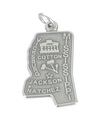 Mississippi State sterling silver charm .925 x1 USA States America charm