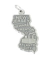 Charm de plata de ley del estado de Nueva Jersey .925 x1 encantos de Estados Unidos de América