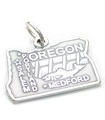 Sterling zilveren bedel van Oregon State .925 x 1 Charms van de Verenigde Staten van Amerika