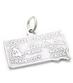 South Dakota State sterling silver charm .925 USA States America charm