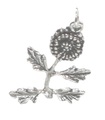 Löwenzahn Sterling Silber Charm-Anhänger .925 x 1 Löwenzahn Blumenanhänger