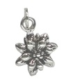 Blomma sterling silver charm .925 x 1 Blommor Blommig charm