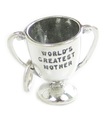 Worlds Greatest Mother Trophy charm i sterling silver .925 x 1 Mammas charm