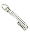 Haarkamm Sterling Silber Charm .925 x 1 Kämme und Friseur Charms