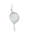 Miroir à main breloque en argent sterling .925 x 1 Coiffeuse Charmes de beauté