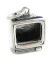 Television Telly sterling silver sharm .925 x 1 Goggle Box TV charms