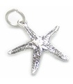 Charm de plata esterlina con estrella de mar .925 x 1 Charm de playa y estrella de mar