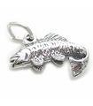 Charm de plata de ley salmón .925 x 1 Charms de pesca de peces