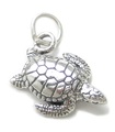 Charm de plata de ley con forma de tortuga .925 x 1 Charms de tortugas tortugas