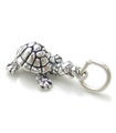 Tortoise Turtle charm i sterling silver .925 x 1 Tortoises Turtles berlocker