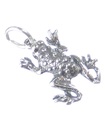 Frog Toad charm i sterling silver .925 x 1 Frogs Toads berlocker