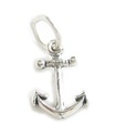 Charm de plata de ley con ancla .925 x 1 Charm de anclas de barco de yate