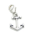 Ancora su clip PICCOLO charm in argento sterling .925 x 1 Charms con ancore