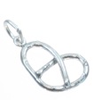 Pretzel charm i sterling silver .925 x 1 Pretzels Mat Snack Snacks berlocker