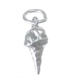 Charm de plata de ley de cono de helado .925 x 1 Charms de conos de hielo