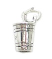 Breloque Cola Cup en argent sterling .925 x 1 Breloques boissons gazeuses Cola