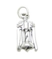 Corkscrew sterling silver charm .925 x 1 Corking Wine Cork Screw charms