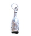 Charm de plata esterlina para botella de vino .925 x 1 Charms de botellas para beber