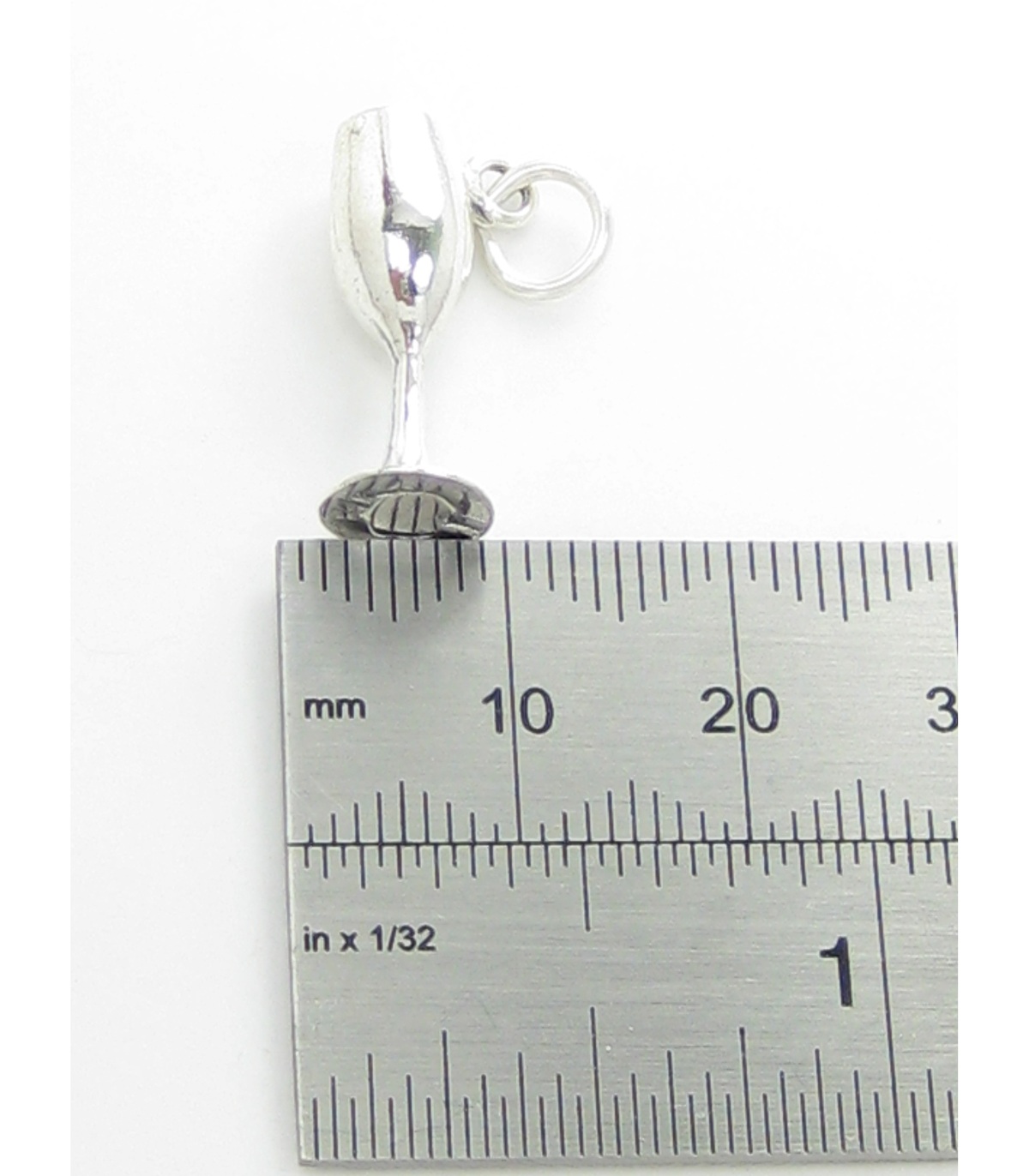 .925 Wine Glass Sterling Silver Jewelry newest Charm