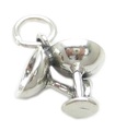 Bicchieri da cocktail charm in argento sterling .925 x 1 Ciondoli da cocktail