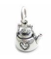 Charm para tetera de plata esterlina .925 x 1 Charms para tetera Tea lover