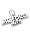 Air Force Wife sterling silver charm .925 x 1 Armed Forces charms