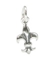 Dije pequeño de plata de ley Fleur De Lis .925 x 1 Dijes de exploración