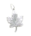 Charm de plata esterlina con hoja de arce .925 x 1 Charms de hojas de arce de Canadá