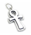 Pendentif à breloque en argent sterling croix d'Ankh .925 x 1 Ankhs et croix d'Ank