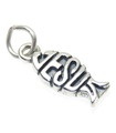 Jesus Christian Fish charm i sterling silver .925 x 1 Religiösa charm