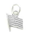 Amerikanische Flagge kleiner Sterling Silber Charm .925 x 1 USA Flags Charms