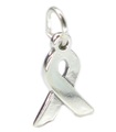 Awareness plain ribbon sterling silver charm .925 x 1 Charity ribbons