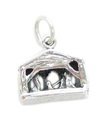 Breloque en argent sterling crèche .925 x 1 Breloques de Noël Nativitee