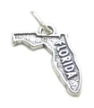 Charm in argento sterling mappa della Florida .925 x1 ciondoli Stati Uniti d'America