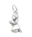 Praying Girl charm i sterling silver .925 x 1 Pray Prayers Bön charm