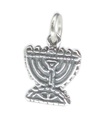 Menorah charm i sterling silver .925 x 1 heliga judiska berlocker