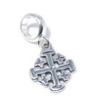 Jerusalem Kreuz baumeln Perle Sterling Silber Charm .925 x 1 Kreuze