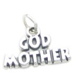 Godmother sterling zilveren bedel .925 x 1 God moeder doop bedels