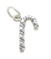 Ciondolo in argento sterling Candy Cane .925 x 1 ciondoli di Natale dolci