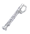 Charm de plata de ley para clarinete .925 x 1 Charm de músico de clarinetes Música